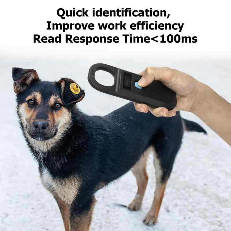 ペットマイクロチップスキャナーリーダー、RFID EMIDハンドヘルドペットチップIDスキャナー充電式データストレージ動物タグスキャナー、ISO 11784/11785用の安定したOLEDディスプレイ、FDX-Bおよ