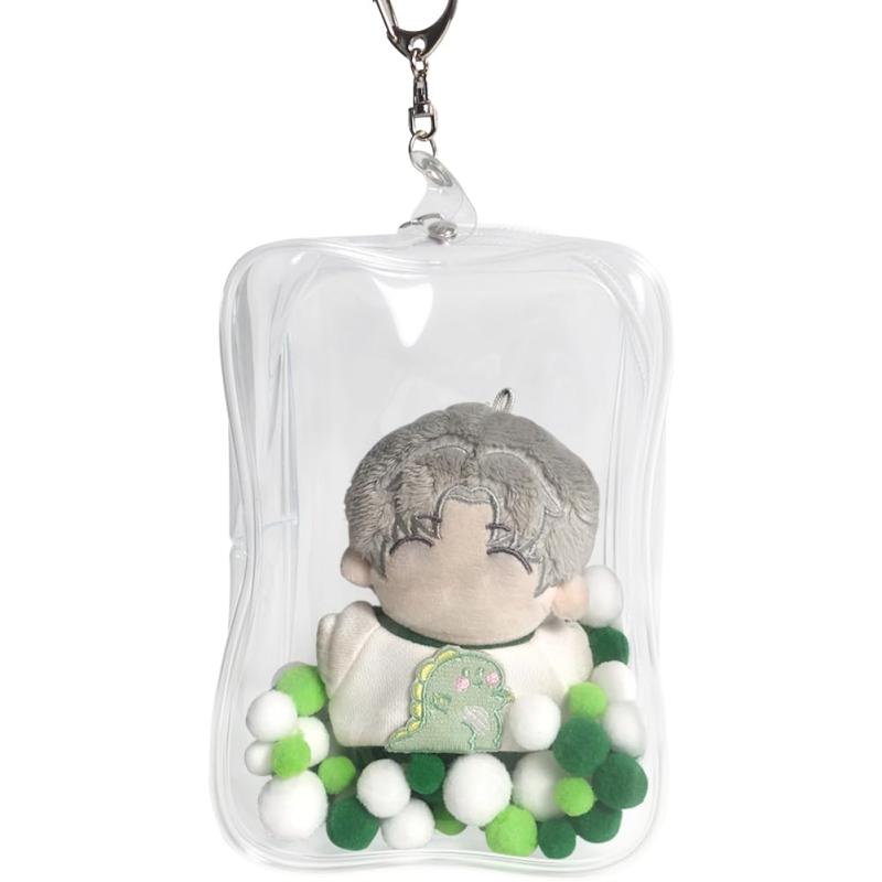 OB11 ケース おもちゃ bjd 旅行 透明 ソフト バッグ 痛バ 外出 人形 お出かけ用 キーホルダー ぬいば 防塵 収納