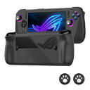 Rog Ally X 保護ケース シリコン製 キズ防止 耐久性 耐衝撃 ノンスリップ 完全保護カバー 親指グリップキャップ2枚 滑り止め 傷防止 収納と持ち運びに便利 Rog Ally X 対応 (ブラック)