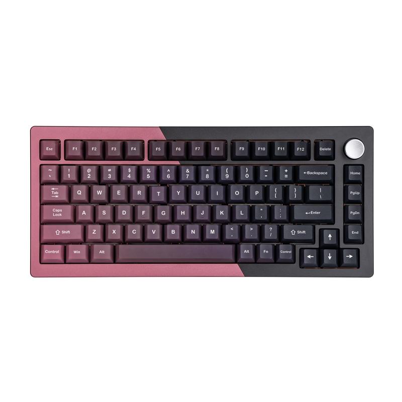 KiiBOOM Loop 75 75%フルアルミブロック構造メカニカルキーボード QMK/VIAゲーミングキーボード 5.0/2.4GHz/USB-無線キーボード ガスケット FR4プレート Win/Mac用RGB付き