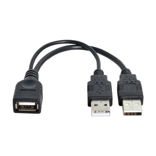 USB 2.0 Type A 1メスから2オスエクストラパワーデータ延長ケーブル 2.5インチモバイルハードディスク用 USB 2.0 Type A 1メスから2オスエクストラパワーデータ延長ケーブル 2.5インチモバイルハードディスク用