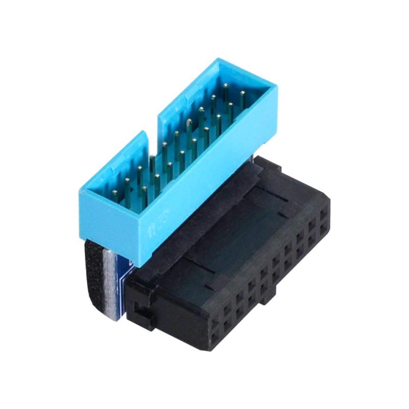 ablecc USB 3.0 20ピン オス-メス 延長アダプター 上下角度 90度 マザーボードメインボード用