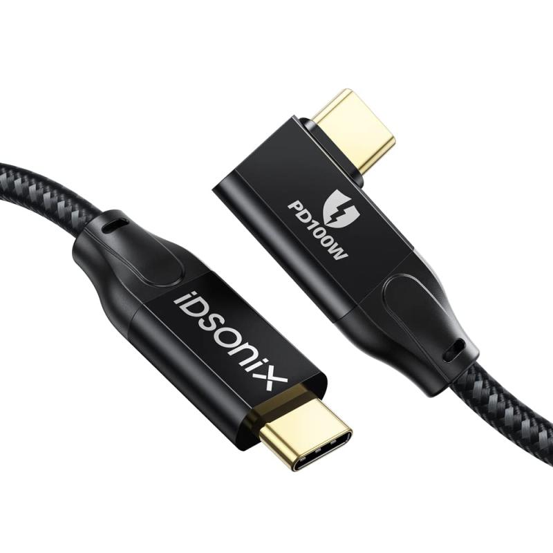 USB Type-C ケーブル(0.5m、L字型) 100W PD急速充電 USB3.2 Gen2x2 タイプc ケーブル20Gbps高速データ転送 4K@60z映像出力USB C to CケーブルE-markerチップ内蔵 MacBook/MacBoo