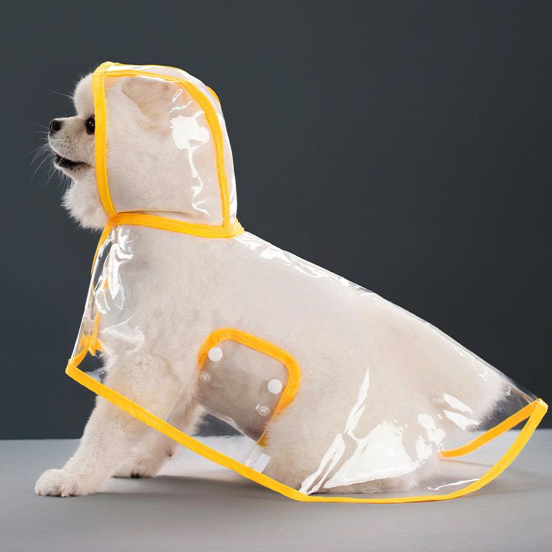 犬用レインコート 小型犬/中型犬 ドッグウェア 透明 ポンチョ 柴犬/テディ 防水/防風 腹部保護 環境に優しいEVA素材 白/オレンジ/赤/黄/黒/ピンク/青 XS/S/M/L/XL/2XL/3XL/4XL/6XL/8XL