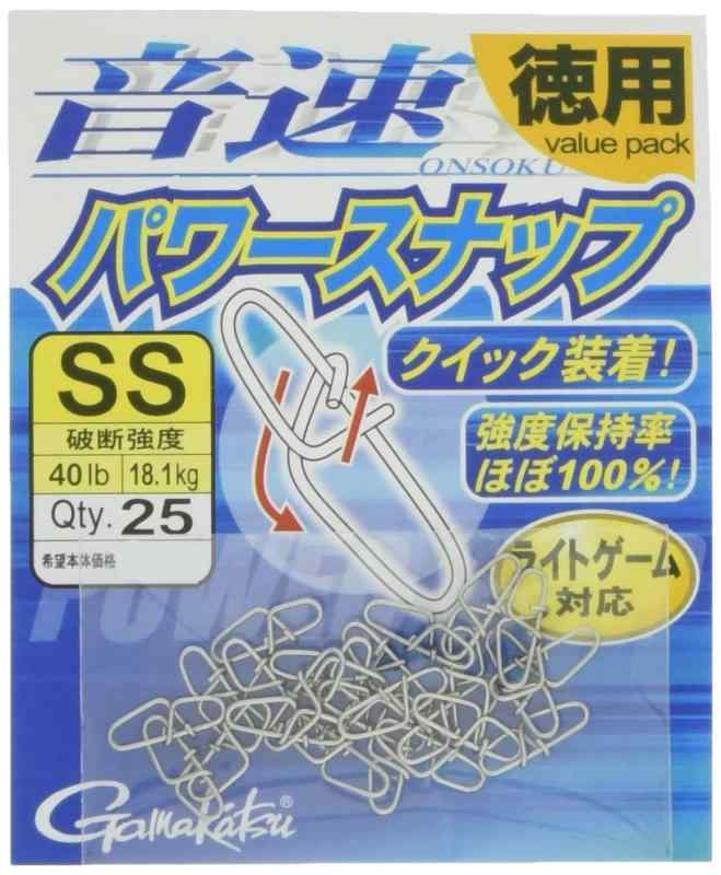 がまかつ(Gamakatsu) スナップ 音速パワースナップ (徳用) 40lb 18.1kg 25個 67851主な対応魚種:全魚種対応サイズ:強度:40lb 18.1kg入り数:25個仕様:メバル・アジ・トラウト用小型ルアー、ジグヘッドなどに対応