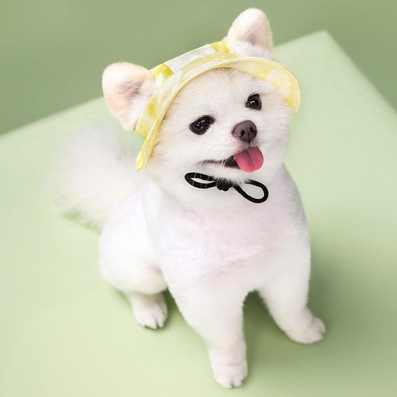 ペット用品 かわいい 日除け 帽子 紫外線対策 ポリエステル 犬猫用 ハット 調節可能 春秋