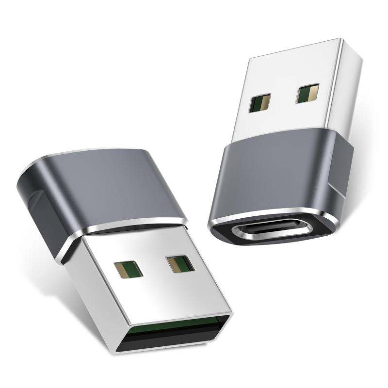USB CメスからUSBオス変換アダプター 2パック