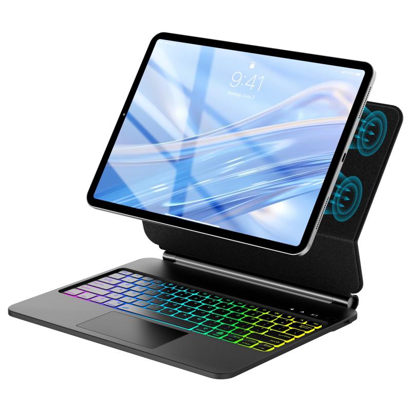 Rakuten - 2025年新登場マジックキーボード iPad Pro (M5/M4) 13インチ専用 iPad Pro 13インチ キーボード タッチパッド付き 軽量 薄型 7色バックライト付き 磁気吸着 フローティング設計 マグネットケース
