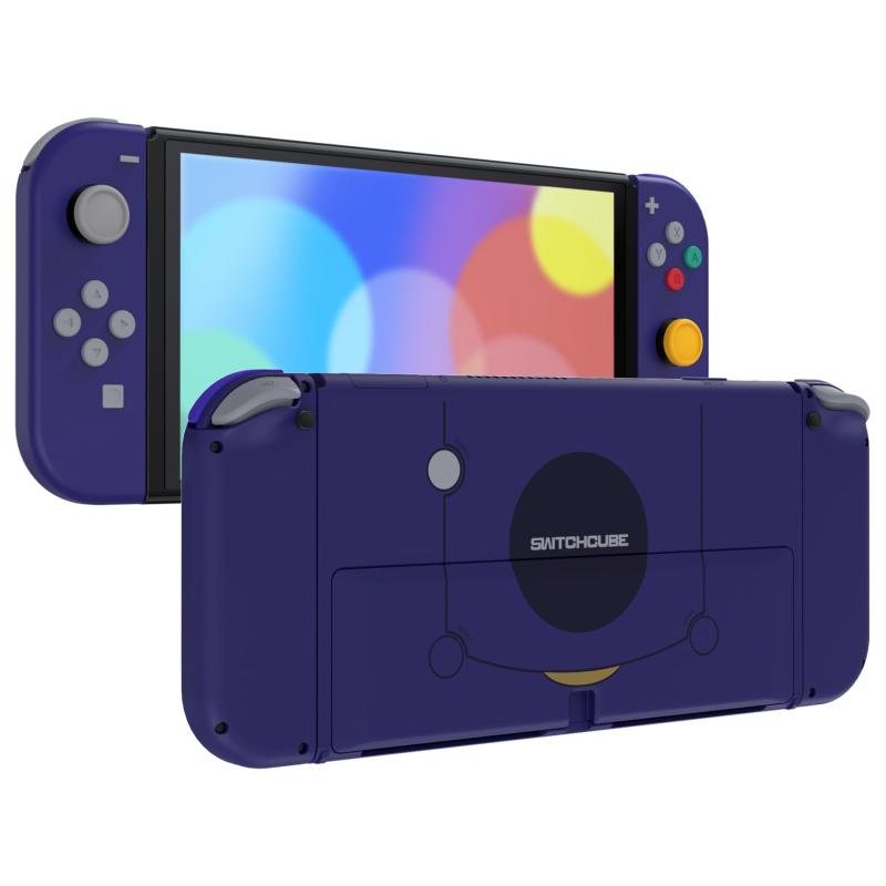 Rakuten - 本体ではない- switch oledに対応用パターン柄バックプレート&PCスイッチ 背面スタンド、switch 有機elに対応用スイッチ ジョイコンハンドヘルドコントローラーハウジング、キックス