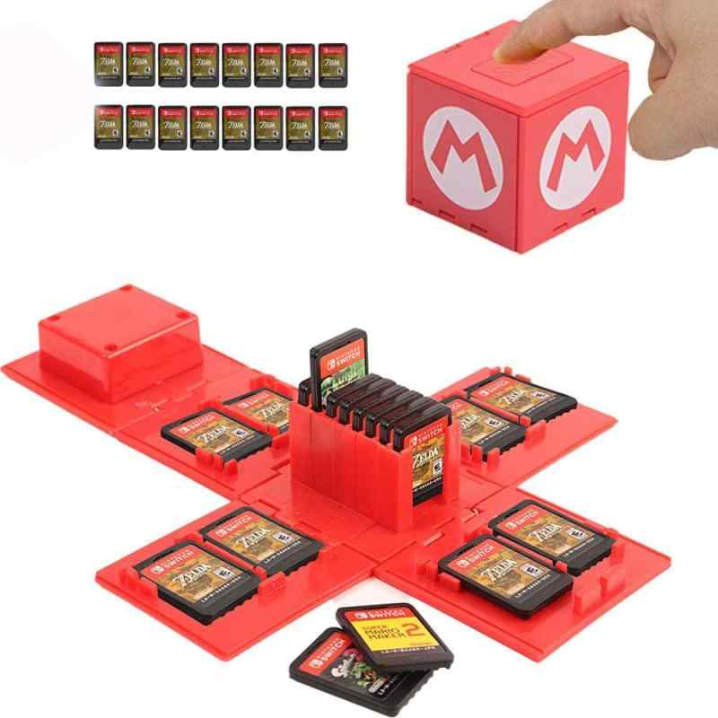 乐天商城 - ntendo Switch用ゲームケース Switchゲームカードホルダー 16個 ゲームストレージキューブ ポータブルゲームカードオーガナイザー Switch lite用