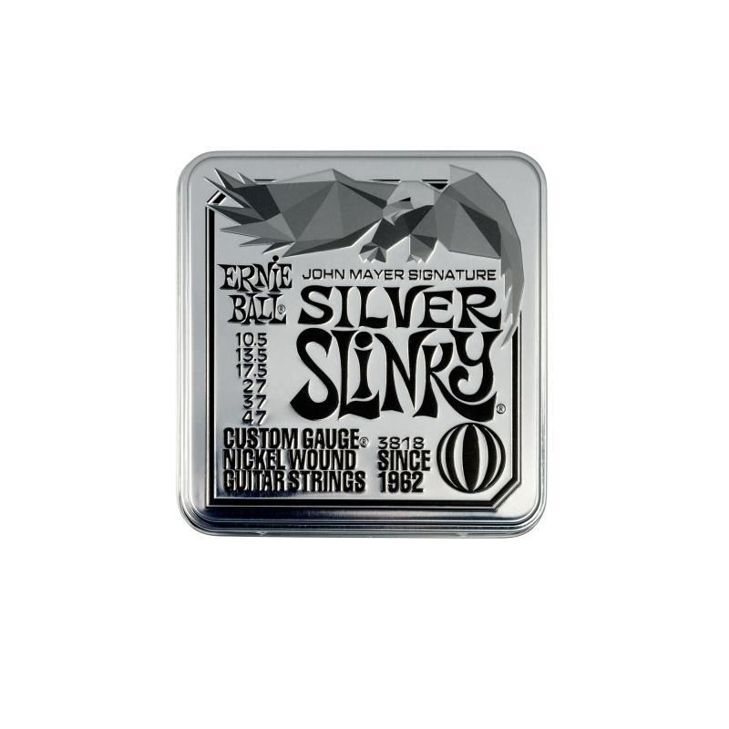 アーニー・ボール ジョン・メイヤー シルバー スリンキー ニッケル 巻 エレキ弦 6本パック 10.5-47ゲージ