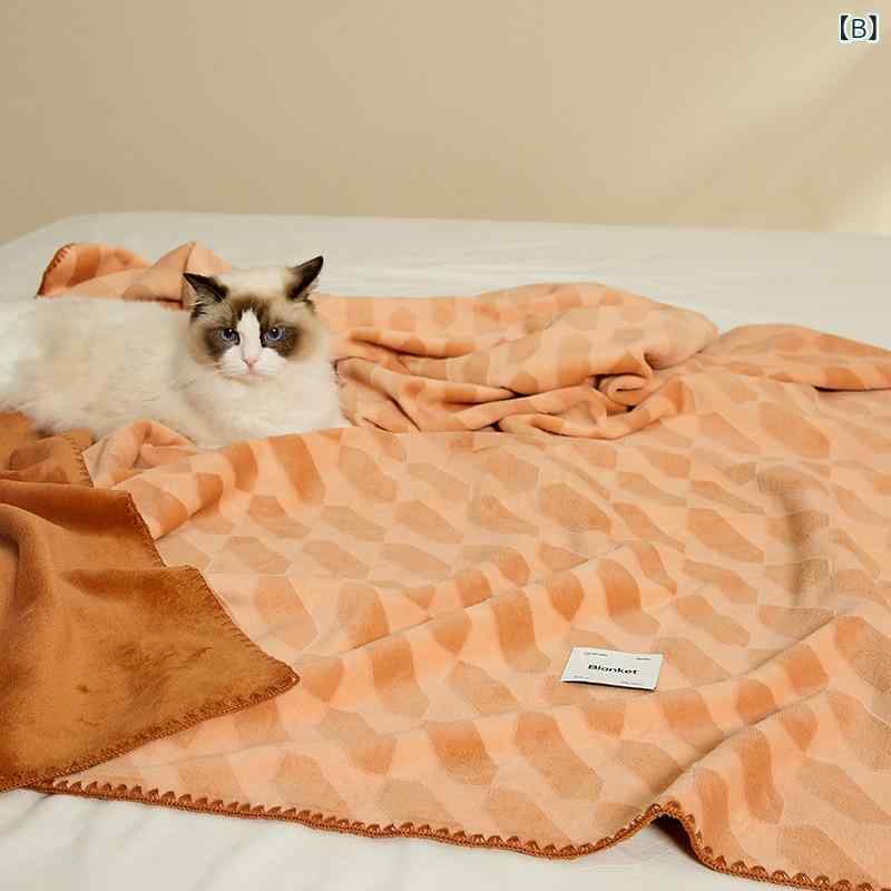 毛布 北欧 かわいい 秋冬 オフィス 寝室 ひざ掛け ブランケット ポリエステル 繊維 暖か パパイヤ グリーン チャコールグレー パイナップル イエロー シーソルト ブルー セサミ グレー [3]