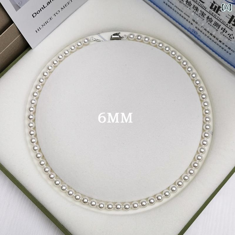 ネックレス レディース メンズ 925シルバー 貝パール ペンダント 45cm アクセサリ...