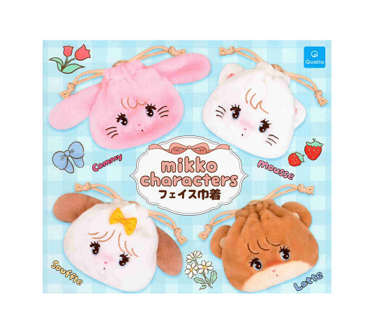 mikko characters フェイス巾着 全4種セット コンプ コンプリートセット