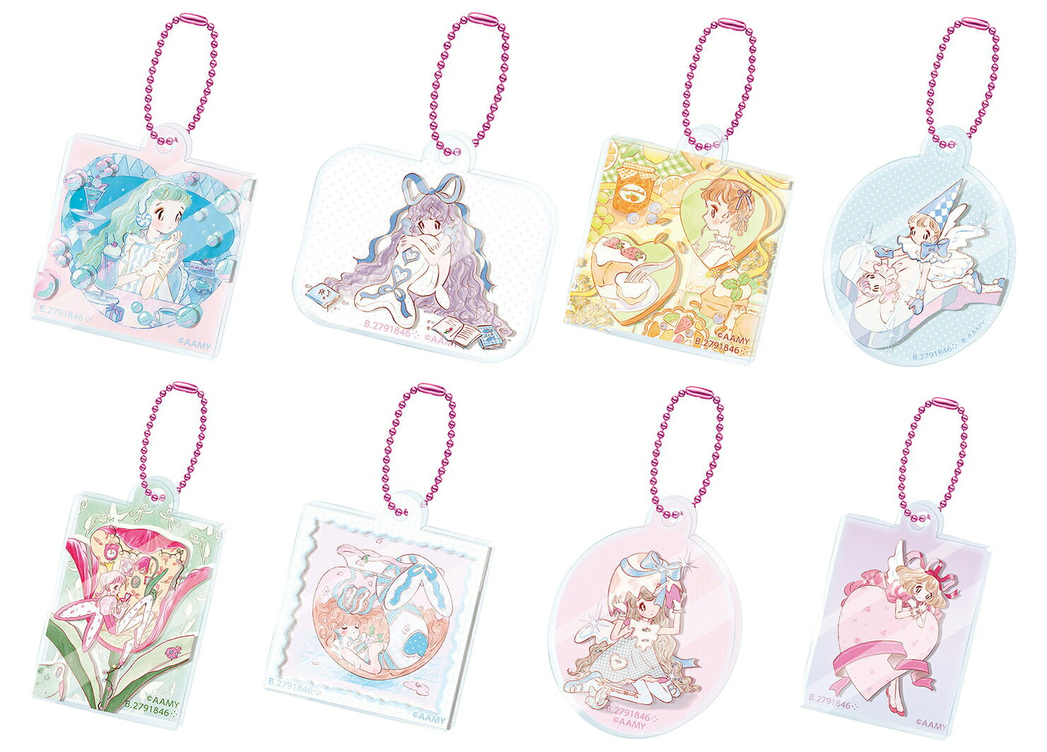 ア〜ミ〜（AAMY） アクリルチャーム 全8種セット コンプ コンプリートセット
