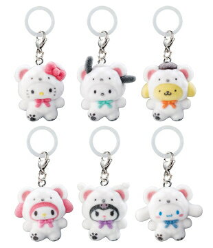 めじるしアクセサリー サンリオキャラクターズ ふわふわスノー 全6種セット コンプ コンプリートセット