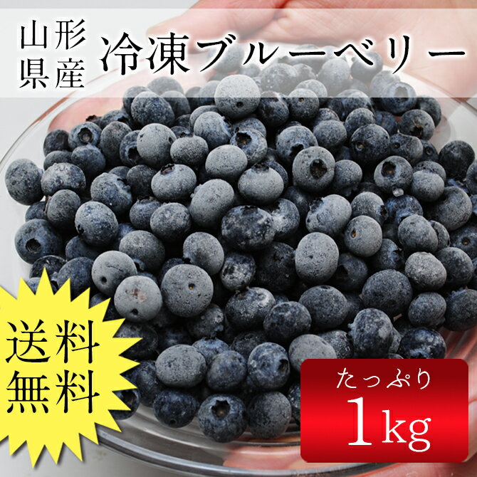 送料無料　国産冷凍ブルーベリー 1kg /山形県産/ブルーベリー/フルーツ/