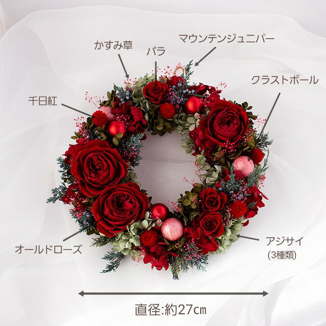 格安 定番人気 プリザーブドフラワーリース 誕生日 プレゼント お祝い 新築祝い 引越祝い 敬老の日 結婚記念日 結 赤 ギフト 枯れない花 フラワーギフト フラワーリース リースフラワー 上品 エレガント