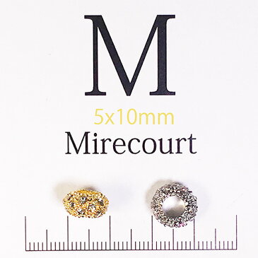 ビジューパーツ【カットガラス付ロンデル5x10mm】重量感の有る高級ロンデルです。ビーズ ストーン