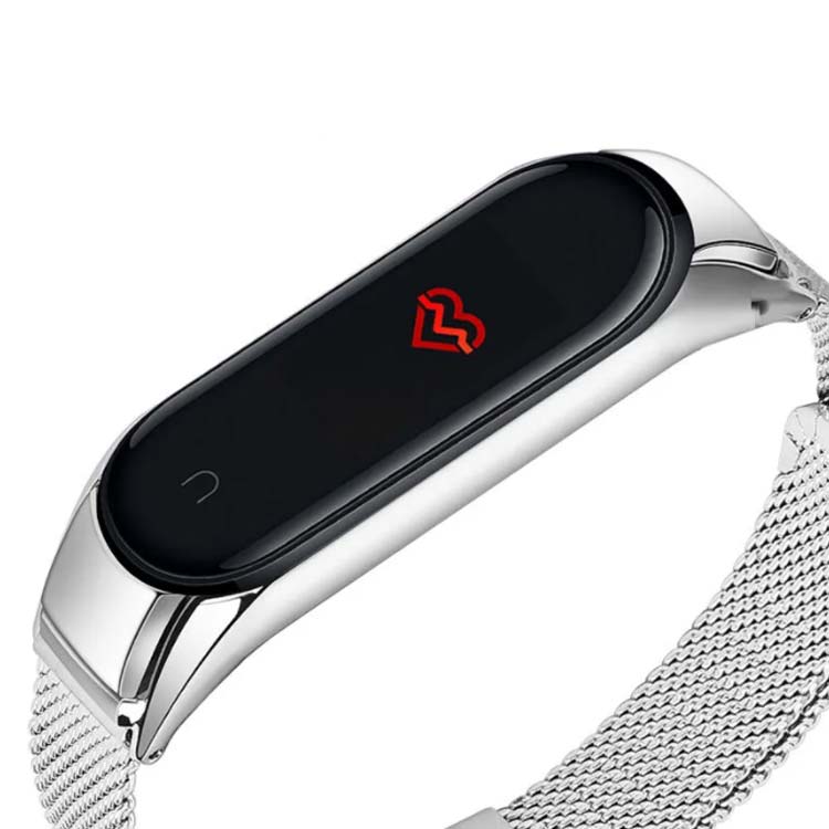 クレアガールの【送料無料】Xiaomi Mi band 3 4 5 6 全対応 ステンレス 交換ベルト スマートウォッチ シャオミバンド 交換ベルトフォーマル 定番のカラー 実用 おしゃれ 軽量 フォーマル ミーバンド｜アングル2