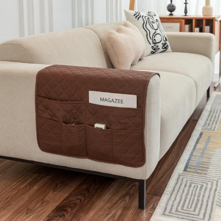 ソファー 掛け袋 収納ポケット 収納 手すりカバー リモコン 撥水 サイドポケット レザーソファー保護カバー サイドポケット 収納袋 防水 滑り止め ソファ収納バッグ スマホ 雑誌 小物入れ 雑貨整理 [3]