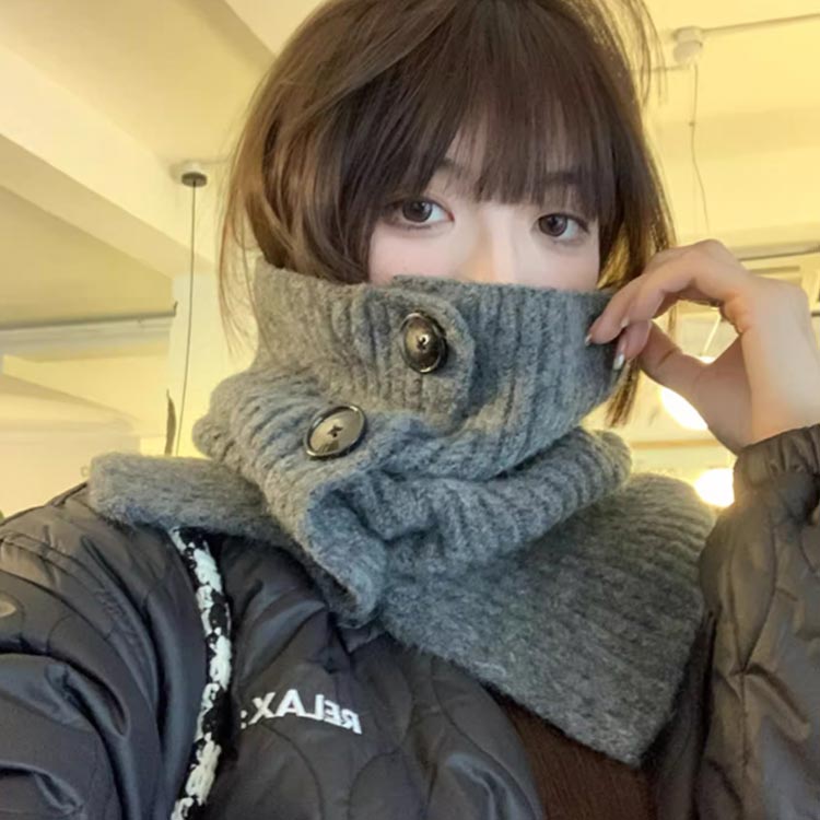 防寒 柔らかい 保温性 ストレッチ レディース メンズ マフラー フリーサイズ 洗える 肌に優しい ニット ボタン付き スヌード 吸水性 あったか スキー 秋冬 キッズ 子供 男の子 女の子 ネックウォーマー スノボ サッカー バイク