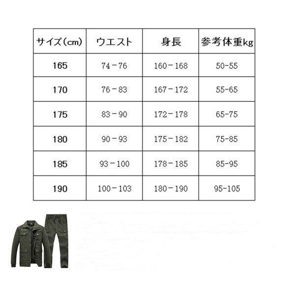 作業着セットアップ メンズ作業服 春夏物 長袖 ワークマン ジャケットセット 通気性 メンズ 工場 男女兼用 カーゴパンツ 上下セット