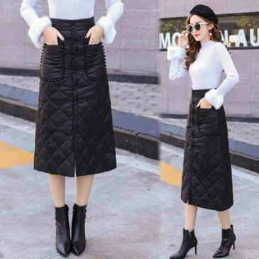 ダウンスカート 巻きスカート ラップスカート 防寒 中綿入り レディース ダウン スカート ミモレ丈 キルティング 中綿 ロングスカート ロング丈 オシャレ キレイめ あったか 暖かい 保温 フロントボタン 秋冬 中綿 ケープ ひざ掛け送料無料
