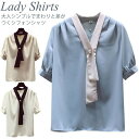 送料無料 シフォン シャツ シフォンブラウス 長袖 シャツ ブラウス レディース Vネック シャツ ブラウス シフォンブラウス OL 通勤 フェミニン オフィス(4)
