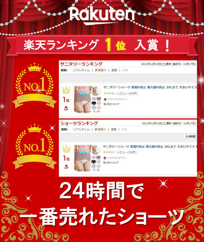 サニタリーショーツ2枚セット前漏れ防止後ろ漏れ防止2XLまで多い日用大きいサイズ夜用ショーツ生理用ショーツ生理用パンティー漏れないショーツ生理用品サニタリーレディース生理用下着ショーツ【送料無料】