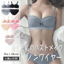 \谷間&美乳/ ノンワイヤーブラ 小胸 Aカップ Bカップ Cカップ 貧乳 脇高 美乳 育乳 谷間 盛る ブラジャー ブラショーツ ブラショーツセット ノンワイ...