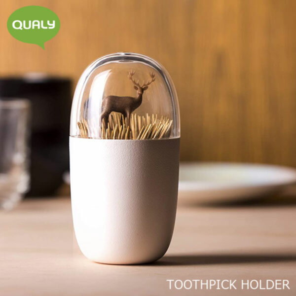 【ポイント5倍&最大250円OFF】 ギフト プレゼント 爪楊枝入れ QUALY 「 トナカイの爪楊枝入れ 」 トゥースピックホルダー ディアメドウ 爪楊枝 入...