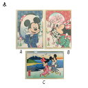 ディズニー Disney「クリアファイル 浮世絵」A4サイズミッキーマウス ミニーマウス富士 桜和風 和柄 京都 日本製お土産 キャラクターグッズ 文具