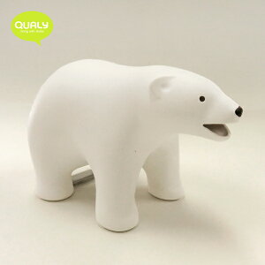 QUALY「ベアーテープディスペンサー」Bear Tape Dispenserテープカッター＆クリップホルダーかわいい 文房具