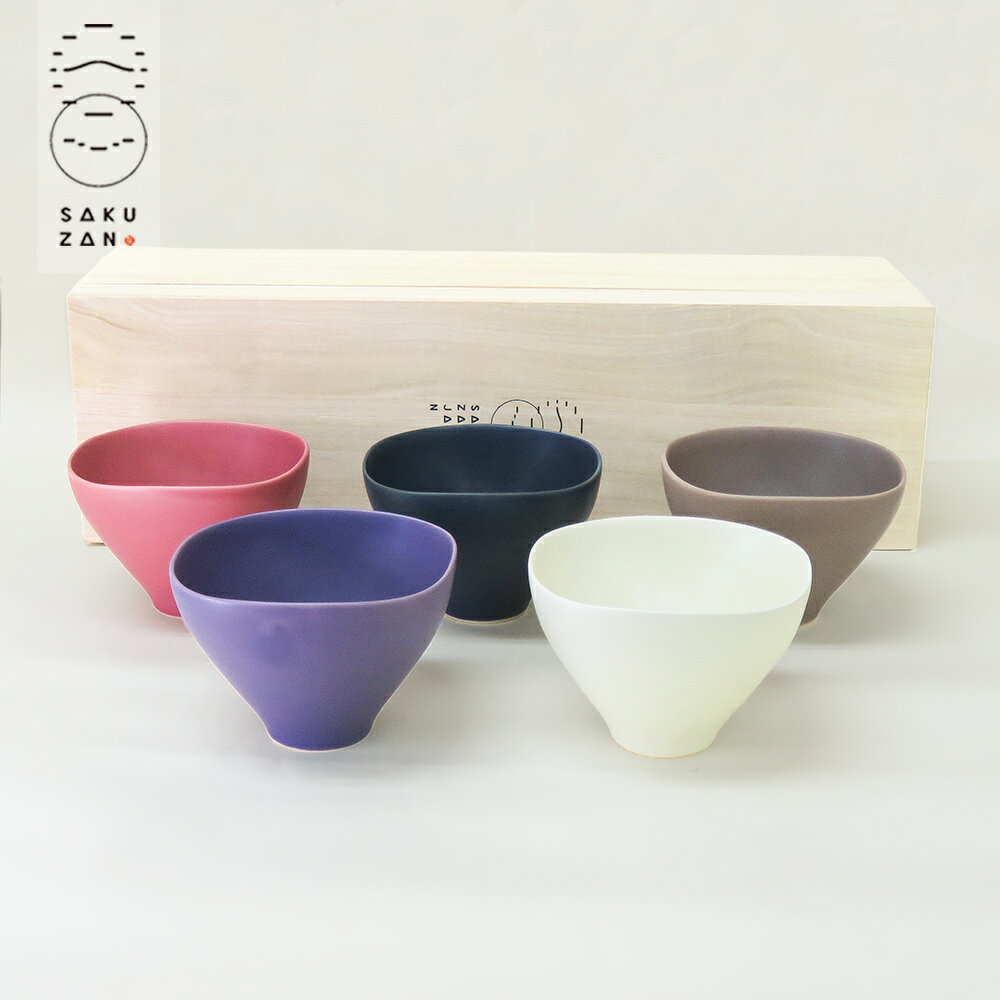 【ポイント5倍】 ギフト プレゼント カップ 美濃焼 SAKUZAN 「 Sara Lotus カップ 5pcs セット 」 桐箱付き 作山窯 サクザン 美濃焼...