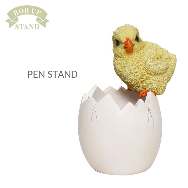 ギフト プレゼント ペンスタンド 「 CHICK 産まれたてのペンスタンド 」 ヒヨコ ひよこ 小物入れ ペン立て タマゴ とり トリ 鳥 ボブアップスタンド ...