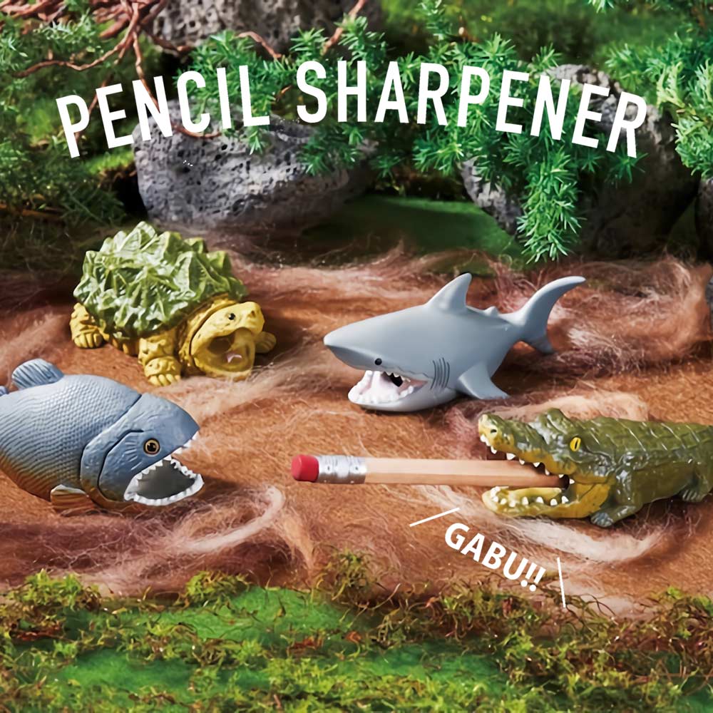 ギフト プレゼント えんぴつ削り 鉛筆削り 「 シャープナー 川辺のいきもの 」 ペンホルダー 文房具 筆記具 筆記用具 ステーショナリー 生き物 爬虫類 ホホ...
