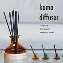 「KOMA DIFFUSER」ROSE EBONYS / CITRUS BLOSSOM / FRUIT ORCHID リードディフューザー アロマディフューザー ルームフレグランス インテリア スティック 芳香 香り シンプル ガラス コマディフューザー プレゼント ギフト 新生活 お中元 御中元 早割