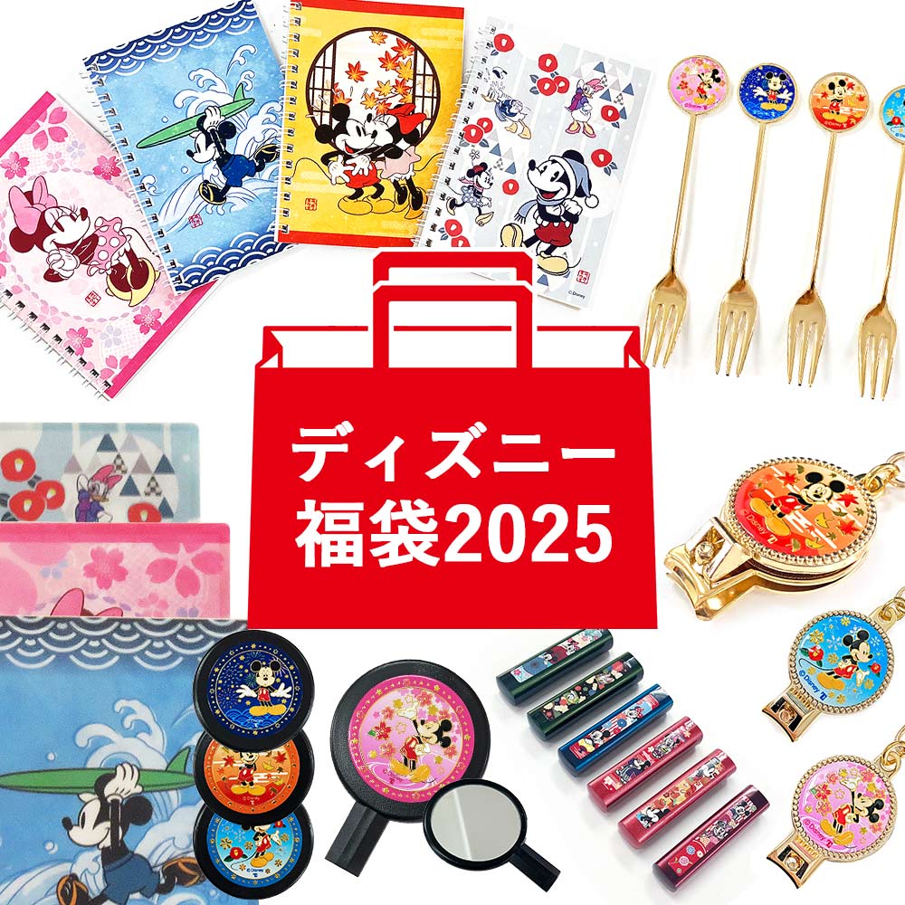 デイズニー 福袋 キャラクター 雑貨 「 和モダンなディズニー 雑貨 福袋 」プレゼント ギフト ミッキーマウス ミニーマウス 日本製 2025 2026 男の...