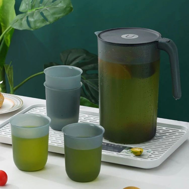 みろくshopの冷水筒 2リットル 2.5リットル ピッチャー 水差し 麦茶ポット 冷水ポット 大容量 シンプル 2本セット 広口｜アングル2