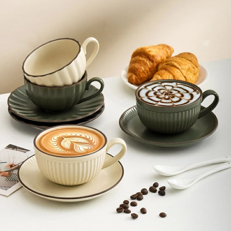 マグカップ コーヒーカップ 取っ手付き 2個セット 3点（カップ&ソーサー&スプーン...