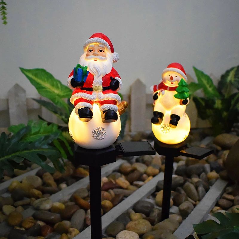 クリスマス飾りライト サンタクロース 2個セット クリスマス ソーラー ライト　ク...