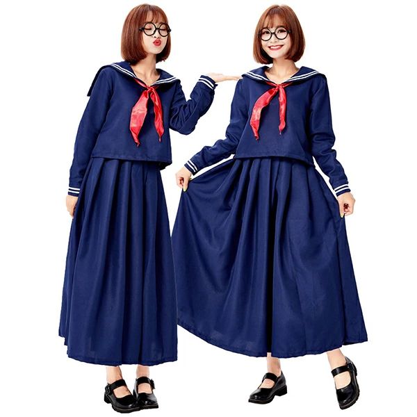 ■商品名：ハロウィン衣装■商品内容：スカート＋トップス＋ネクタイのみ(※他の小物は含まれません）■素材：ポリエステル■サイズ(cm)トップスの着丈51cm　バスト108cm　スカートのウエスト68cm　スカート丈95cm (平置き採寸となりますので、多少の誤差につきましてはご容赦ください。)■カラー：ネイビー■生産国:中国注意点：●生産時期により、色・サイズ・デザインが多少が異なる場合がございます。あらかじめ御了承下さい。●サイズ表記は手作業にて行っておりますので、実物と若干の誤差が生じる場合があります。●商品写真はできる限り実物の色に近づけるよう徹底しておりますが、お使いのモニター設定、お部屋の照明等により実際の商品と色味が異なる場合がございます。●発送上の状態によって商品がシワになる場合がございます。予めご了承くださいませ。●当商品は機械による生産の過程上、どうしても「生地を織る際の糸の継ぎ目」や多少の「ほつれ」、生地の織りに他繊維が「混紡」しているなどが生じている場合がございますが、品質上の問題ではございません。●加工工程で混じり込んでしまう浮遊する繊維、ほつれた糸が生地に混じることを起きる可能性がございますので、異物混入に見えますが、不良品ではございません。●多少縫製があらいもの、シワ・糸クズが多い場合、素材表示が実際と異なるものが付いている場合がございます。●輸入品となりますので多少の傷、汚れ、縫製時の乱れがある場合がございます。●商品によっては染料の性質上、汗や摩擦により、色落ちしたり他に色移りすることがありますので、ご注意ください。●色の違う物と一緒につけ置きや洗濯をしないで下さい。●生地の特性上、匂いが強く感じられるものもございます。数日のご使用や陰干しなどでほとんど感じられなくなります。●長時間濡れたままで重ねて置いたり、摩擦（特に湿った状態での摩擦）や、汗や雨などでぬれた時は他の衣料等に移染する場合がございますのでお気を付け下さいませ。また他の物とは分けて洗って下さいませ。●商品により、色落ち・色移りがある場合がございます。●漂白剤の使用はお避け下さい。