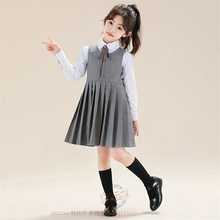ジャンパースカート 制服 子供服 女の子 キッズ ワンピース フォーマル スカート ...