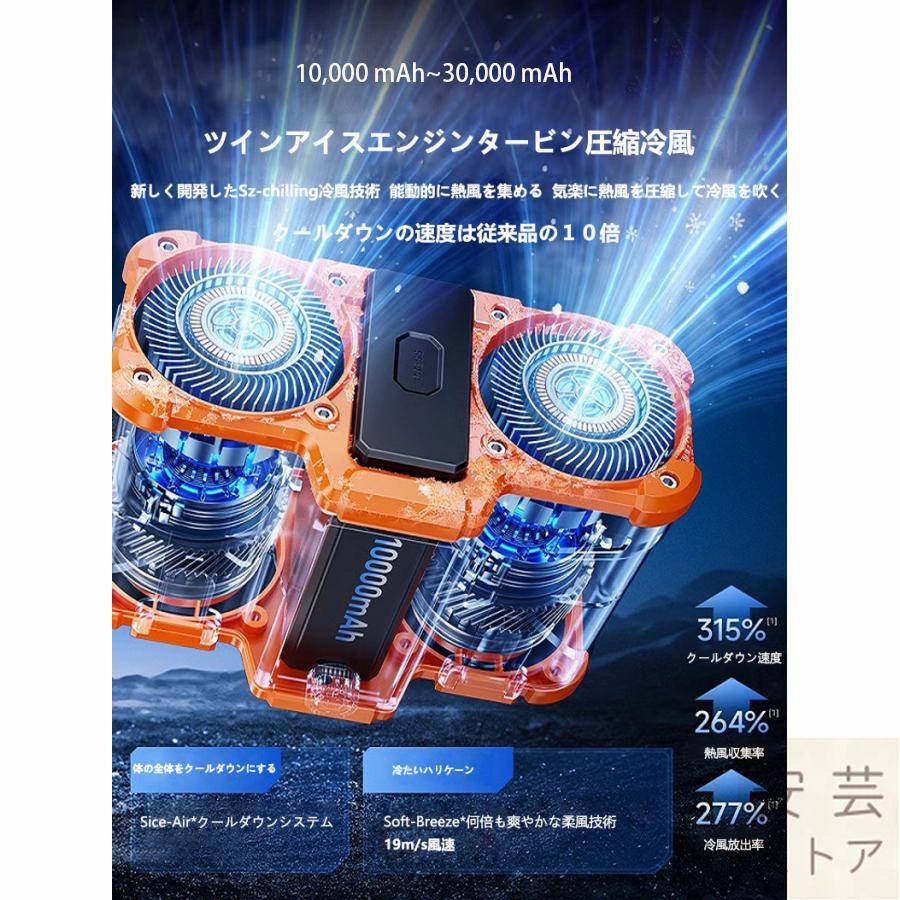 涼感 静音 強力 USB充電 携帯便利 蒸れ解消 熱中症対策 屋外作業 携帯扇風機 USB充電式 大容量 登山グッズ 最強 パワフル 腰掛扇