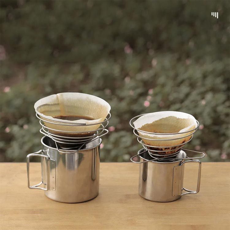 2サイズ展開 ドリッパー コーヒー 持ち運び 一人暮らし コーヒードリッパー 折りたたみ ステンレス スタンド コーヒードリップ miroku01-10009285 みろくshop サンプル画像2