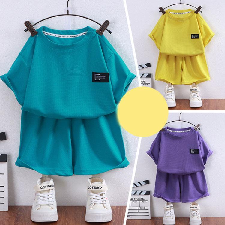 キッズ服 ワッフル生地 子供服 上下セット 男の子 女の子 夏 パジャマ ショートパンツ キッズ 部屋着 上下4枚セット ルームウェ — vista 2