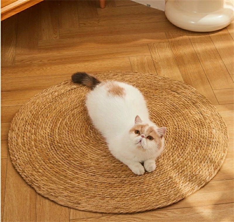 ペットクールマット ストレス解消 麻 麻マット 天然素材 家具保護 猫 猫用 ゆった...