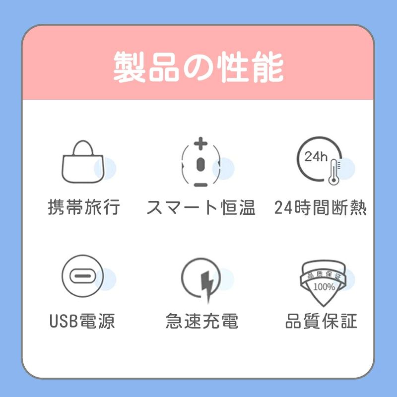 ウォーマー ボトルウォーマー USB自動調温 哺乳瓶ケース ポーチ 保管ケース 哺乳瓶...