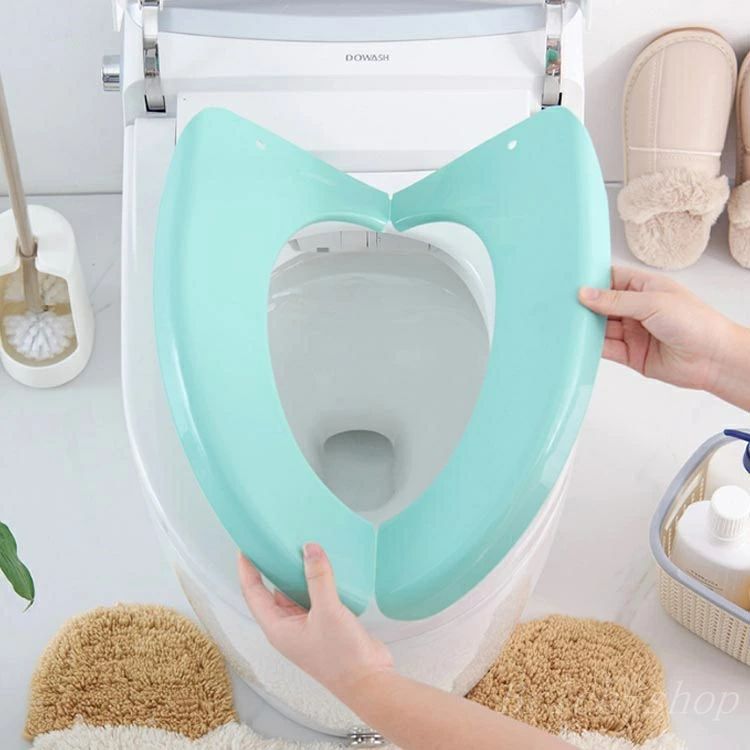 折りたたみ式 防水 便座シート 水洗い可能 繰り返し利用可能 トイレ用マット